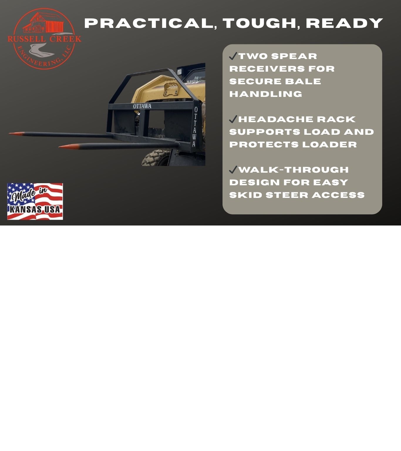 Skid Steer Walk Through Basic Bale Handler - Image 4